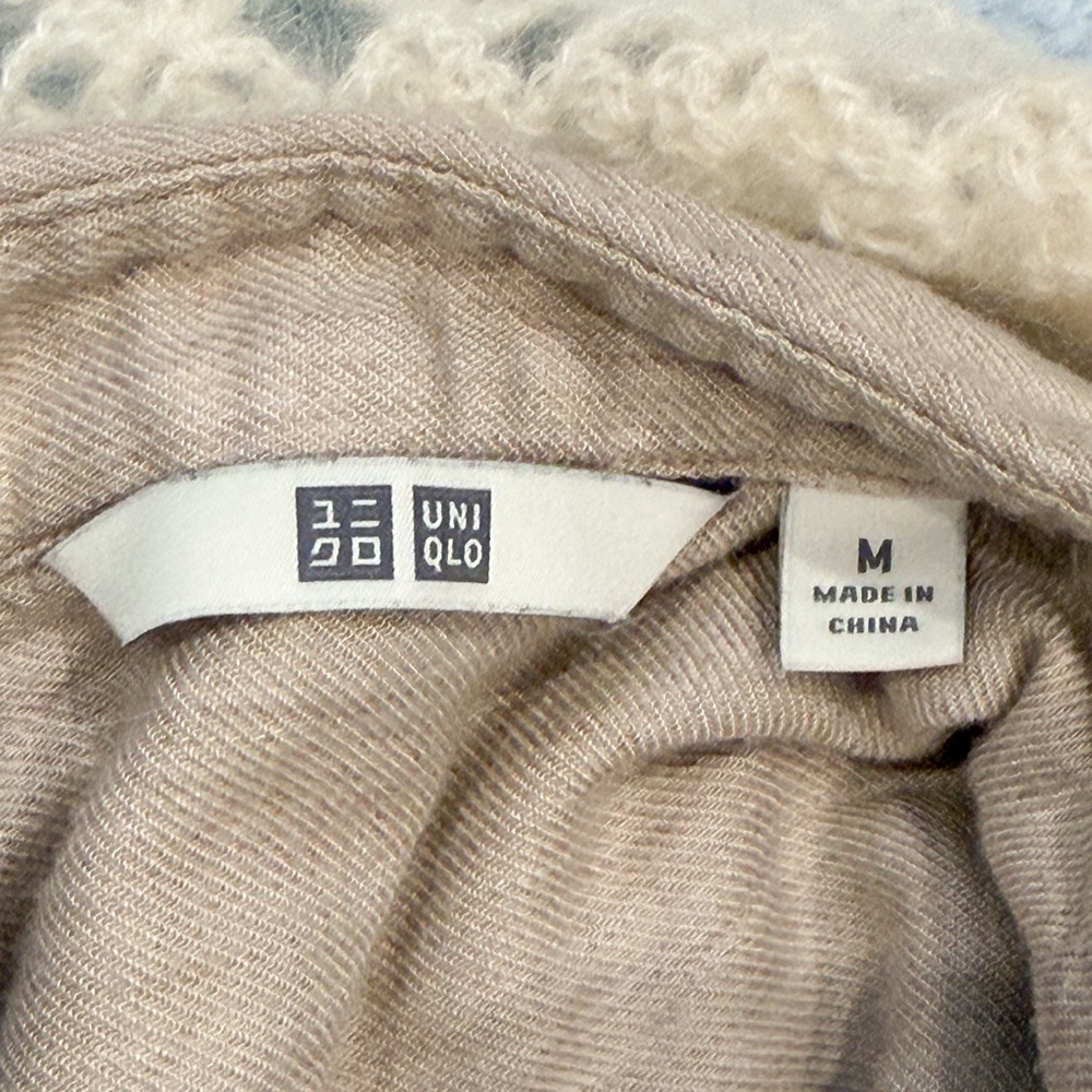 French Chic Bundle | Sézane Knit Cardigan + Neutral Blouse + Plaid Pants - Picture 2 of 6
